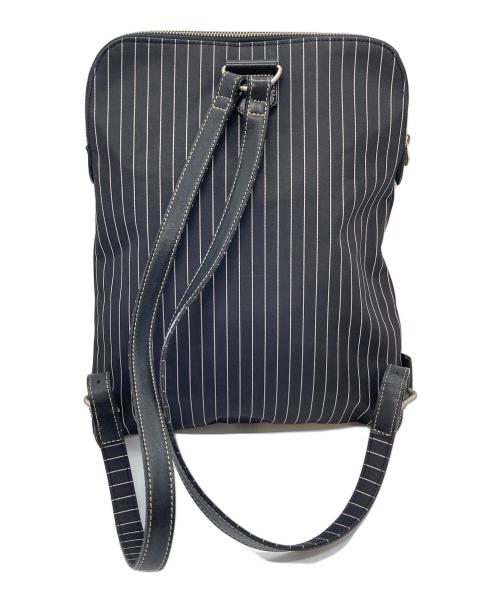 Jean Paul GAULTIER（ジャンポールゴルチェ）Jean Paul GAULTIER (ジャンポールゴルチェ) ストライプフラワーリュック　フラワーモチーフ　花柄　スクエアリュック ブラック サイズ:実寸参照の古着・服飾アイテム