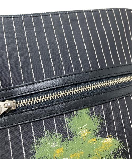 Jean Paul GAULTIER（ジャンポールゴルチェ）Jean Paul GAULTIER (ジャンポールゴルチェ) ストライプフラワーリュック　フラワーモチーフ　花柄　スクエアリュック ブラック サイズ:実寸参照の古着・服飾アイテム