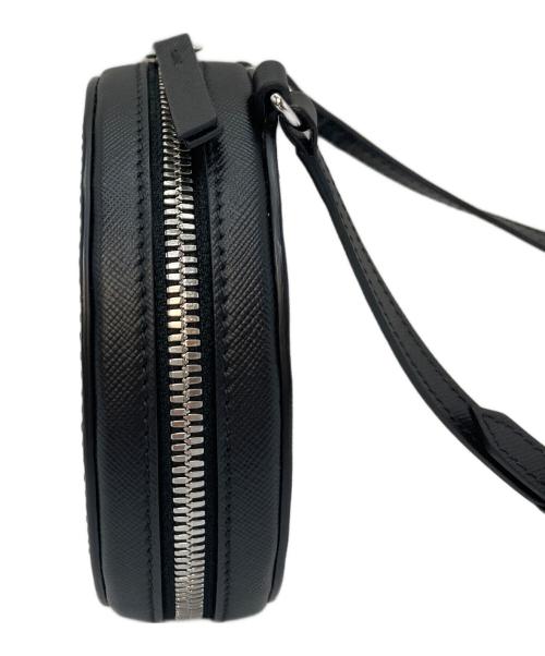 Maison Margiela（メゾンマルジェラ）Maison Margiela (メゾンマルジェラ) MINI ROUND BAG ミニラウンドバッグ　ショルダーバッグ　丸型　レザー ブラック サイズ:実寸参照の古着・服飾アイテム