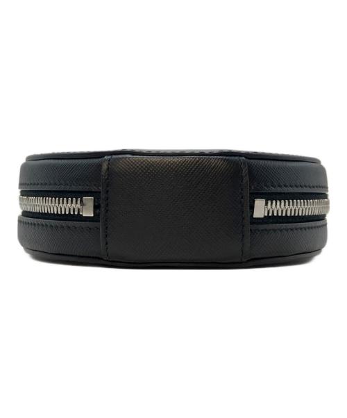 Maison Margiela（メゾンマルジェラ）Maison Margiela (メゾンマルジェラ) MINI ROUND BAG ミニラウンドバッグ　ショルダーバッグ　丸型　レザー ブラック サイズ:実寸参照の古着・服飾アイテム