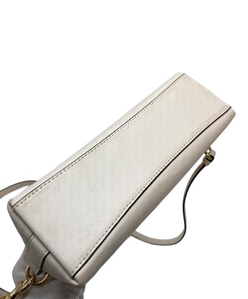 COACH（コーチ）COACH (コーチ) シグネチャー ハート ドーム  ショルダーバッグ ベージュ×ホワイト サイズ:実寸参照の古着・服飾アイテム