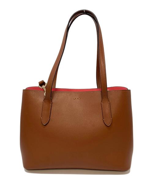 COACH（コーチ）COACH (コーチ) 2WAYトートバッグ ブラウン×ピンクの古着・服飾アイテム