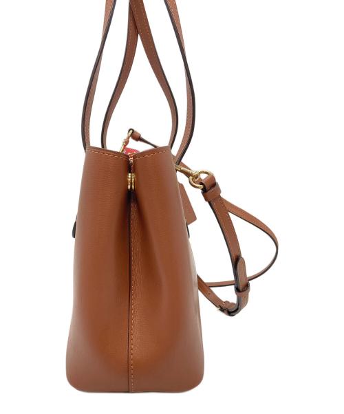 COACH（コーチ）COACH (コーチ) 2WAYトートバッグ ブラウン×ピンクの古着・服飾アイテム