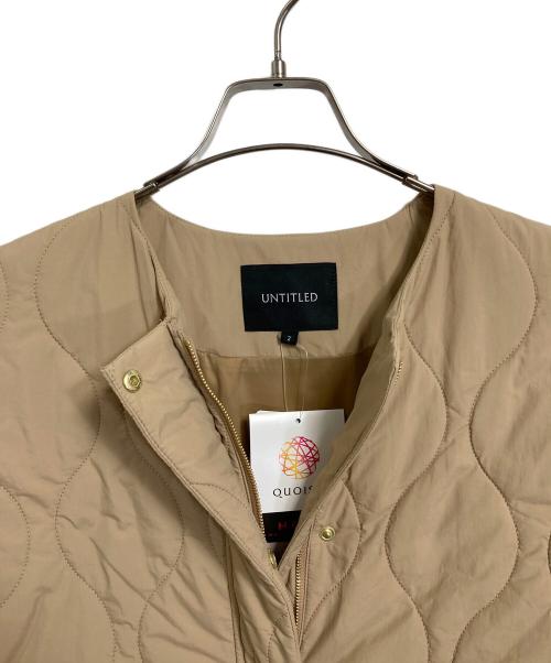 UNTITLED（アンタイトル）UNTITLED (アンタイトル) 中綿 キルトコート　中綿ジャケット　アウター ベージュ/キャメル サイズ:02/M 未使用品の古着・服飾アイテム