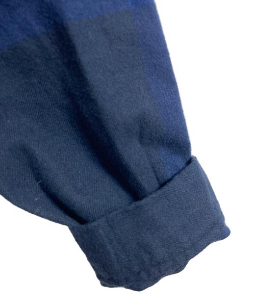 BEAMS BOY（ビームスボーイ）BEAMS BOY (ビームスボーイ) ビックタータンワンピース　チェックワンピース　ロングワンピース　マキシワンピース ネイビー×ブラウン サイズ:実寸参照の古着・服飾アイテム