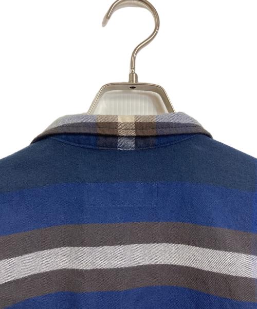 BEAMS BOY（ビームスボーイ）BEAMS BOY (ビームスボーイ) ビックタータンワンピース　チェックワンピース　ロングワンピース　マキシワンピース ネイビー×ブラウン サイズ:実寸参照の古着・服飾アイテム