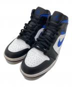 NIKEナイキ）の古着「Air Jordan 1 Mid エアジョーダン1  ミッド　WHITE/RACER BLUE-BLACK」｜ホワイト×ブルーブラック