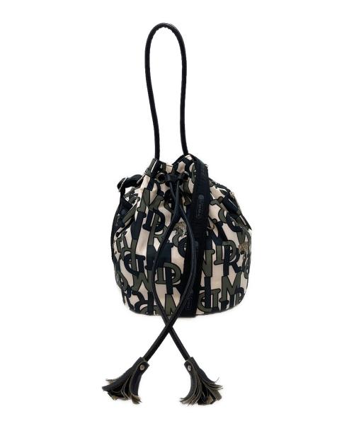 LeSportsac（レスポートサック）LeSportsac (レスポートサック) MAISON DE REEFUR (メゾン ド リーファー) リーファー ポシェット　ハンドバッグ　ショルダーバッグ　2WAYバッグ ホワイト×グリーン サイズ:実寸参照の古着・服飾アイテム