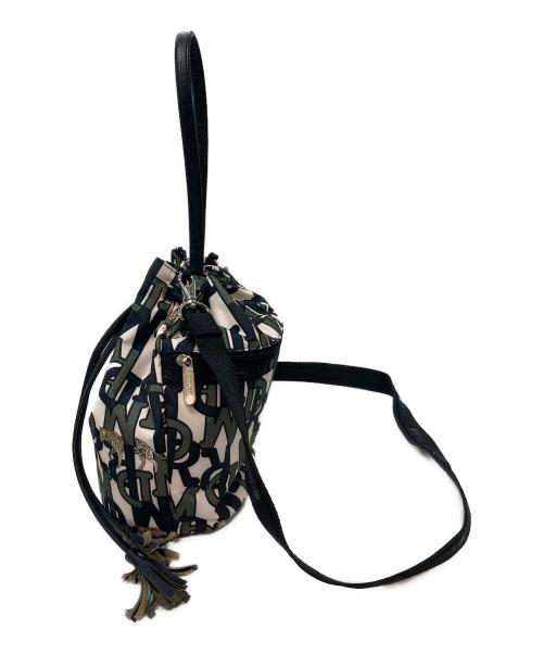 LeSportsac（レスポートサック）LeSportsac (レスポートサック) MAISON DE REEFUR (メゾン ド リーファー) リーファー ポシェット　ハンドバッグ　ショルダーバッグ　2WAYバッグ ホワイト×グリーン サイズ:実寸参照の古着・服飾アイテム