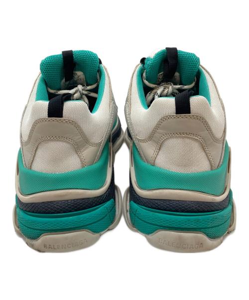 BALENCIAGA（バレンシアガ）BALENCIAGA (バレンシアガ) TRIPLE S ターコイスグリーン×ホワイト サイズ:43の古着・服飾アイテム