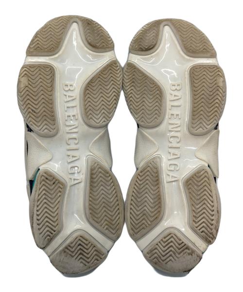 BALENCIAGA（バレンシアガ）BALENCIAGA (バレンシアガ) TRIPLE S ターコイスグリーン×ホワイト サイズ:43の古着・服飾アイテム