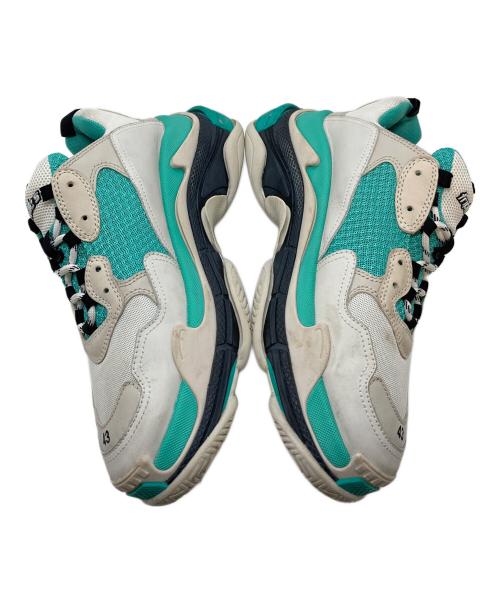 BALENCIAGA（バレンシアガ）BALENCIAGA (バレンシアガ) TRIPLE S ターコイスグリーン×ホワイト サイズ:43の古着・服飾アイテム
