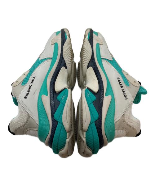 BALENCIAGA（バレンシアガ）BALENCIAGA (バレンシアガ) TRIPLE S ターコイスグリーン×ホワイト サイズ:43の古着・服飾アイテム