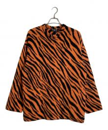 BALENCIAGA（バレンシアガ）の古着「タイガー柄ニット　カシミア混ニット　カシミヤ95％」｜オレンジ×ブラック