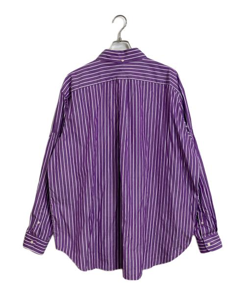 WILLY CHAVARRIA（ウィリーチャバリア）WILLY CHAVARRIA (ウィリーチャバリア) BIG WILLY DRESS SHIRT オーバサイズ　コットンシャツ　ストライプ パープル サイズ:Sの古着・服飾アイテム