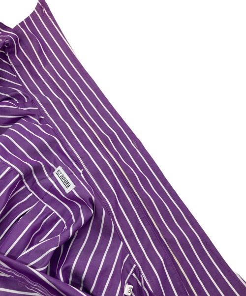 WILLY CHAVARRIA（ウィリーチャバリア）WILLY CHAVARRIA (ウィリーチャバリア) BIG WILLY DRESS SHIRT オーバサイズ　コットンシャツ　ストライプ パープル サイズ:Sの古着・服飾アイテム