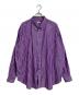 WILLY CHAVARRIA（ウィリーチャバリア）の古着「BIG WILLY DRESS SHIRT オーバサイズ　コットンシャツ　ストライプ」｜パープル