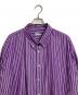 WILLY CHAVARRIA (ウィリーチャバリア) BIG WILLY DRESS SHIRT オーバサイズ　コットンシャツ　ストライプ パープル サイズ:S：11000円