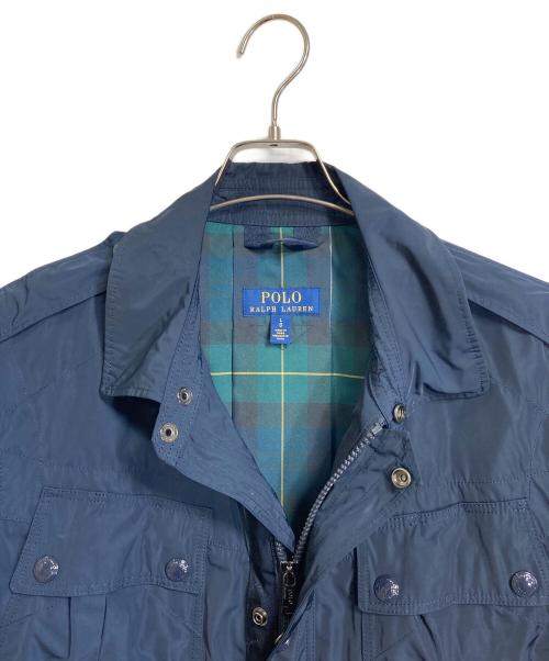 POLO RALPH LAUREN（ポロ・ラルフローレン）POLO RALPH LAUREN (ポロ・ラルフローレン) ナイロン フィールドジャケット M65型　アウター　ライトアウター　ダブルジップ ネイビー サイズ:Lの古着・服飾アイテム