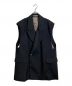 MAISON SPECIALメゾンスペシャル）の古着「Back Hook Over Gilet/バックホックオーバージレ」｜ブラック