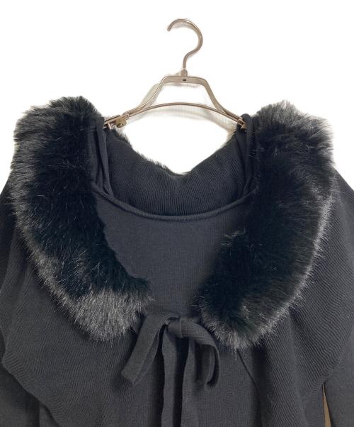 HER LIP TO（ハーリップトゥ）Her lip to (ハーリップトゥ) Ritz Faux Fur Mermaid Dress  リッツ フェイクファー マーメイドドレス　ロングワンピース　マキシワンピース ブラック サイズ:Sの古着・服飾アイテム