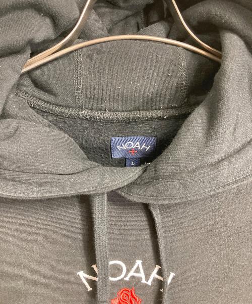 Noah（ノア）Noah (ノア) Small Rose Logo Hoodie スモールローズ　パーカー　フーディ ブラック サイズ:Lの古着・服飾アイテム