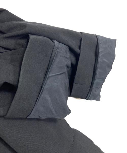 Y's（ワイズ）Y's (ワイズ) テーラードジャケット　デザインジャケット　アウター　ライトアウター　日本製 ブラック サイズ:3の古着・服飾アイテム