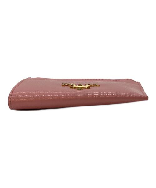 PRADA（プラダ）PRADA (プラダ) ヴィッテロムーブ ロゴコインケース　カードケース ピンク サイズ:実寸参照の古着・服飾アイテム