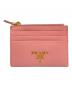 PRADA（プラダ）の古着「ヴィッテロムーブ ロゴコインケース　カードケース」｜ピンク