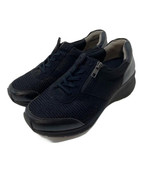 AKAISHI（アカイシ）akaishi (アカイシ) サイドジップ コンフォート スニーカー ブラック サイズ:24cmの古着・服飾アイテム