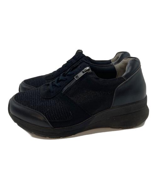 AKAISHI（アカイシ）akaishi (アカイシ) サイドジップ コンフォート スニーカー ブラック サイズ:24cmの古着・服飾アイテム