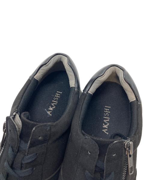 AKAISHI（アカイシ）akaishi (アカイシ) サイドジップ コンフォート スニーカー ブラック サイズ:24cmの古着・服飾アイテム