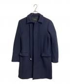 MUGLERミュグレー）の古着「ウールステンカラーコート　ロングコート　イタリア製」｜ネイビー