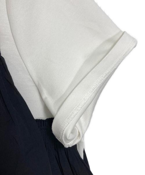 UNITED ARROWS（ユナイテッドアローズ）UNITED ARROWS (ユナイテッドアローズ) ビスチェデザイン カットソートップス　 ホワイト×ブラック サイズ:実寸参照の古着・服飾アイテム