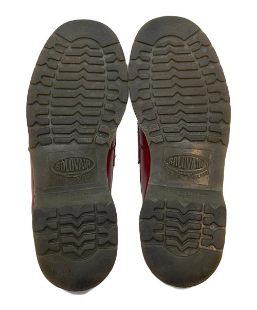 SOLOVAIR（ソロヴェアー）solovair (ソロヴェアー) ペニーローファー　レザーシューズ レッド サイズ:UK7の古着・服飾アイテム