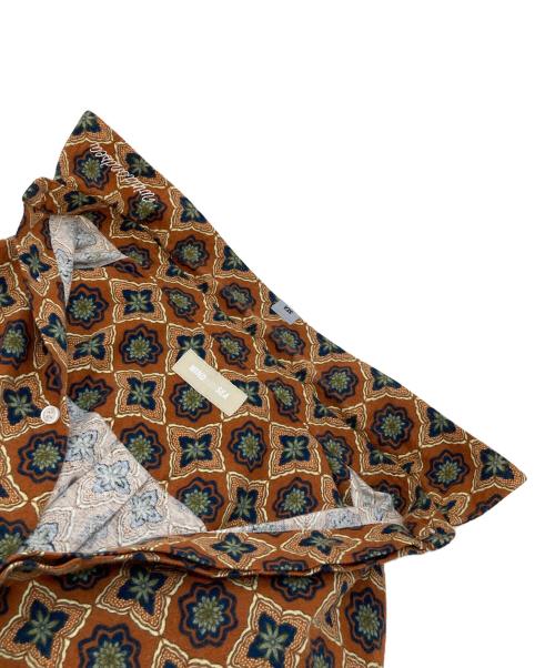 WIND AND SEA（ウィンダンシー）WIND AND SEA (ウィンダンシー) 総柄シャツ　コットンシャツ　長袖シャツ ブラウン サイズ:Lの古着・服飾アイテム