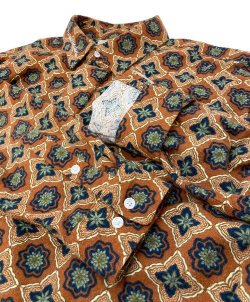 WIND AND SEA（ウィンダンシー）WIND AND SEA (ウィンダンシー) 総柄シャツ　コットンシャツ　長袖シャツ ブラウン サイズ:Lの古着・服飾アイテム