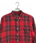 stussy (ステューシー) タータンチェックシャツ　ウール混シャツ レッド サイズ:L：4500円