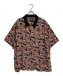stussy（ステューシー）の古着「Coral Pattern Shirt レーヨンシャツ　総柄シャツ」｜レッド×ブラック