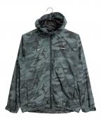 NIKE×F.C.R.B.ナイキ×エフシーレアルブリストル）の古着「カモフラジャケット　パーカー　アウター　ライトアウター　迷彩　スポーツ　アウトドア」｜グレー