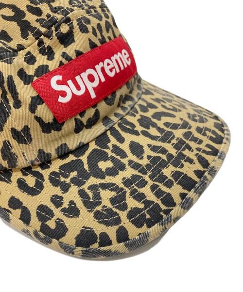SUPREME（シュプリーム）Supreme (シュプリーム) washed chino twill camp cap  ウォッシュドチノツイルキャンプキャップ　23SS レオパード　USA製 イエロー×ブラック サイズ:58cmの古着・服飾アイテム