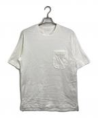 ONE GRAVITYワングラヴィティ）の古着「フィスコ ショートスリーブカットソー ポケットTシャツ　コットンTシャツ　無地T」｜ホワイト