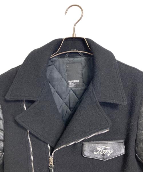 NEIGHBORHOOD（ネイバーフッド）NEIGHBORHOOD (ネイバーフッド) 07AW Lightning Riders アウター　ライダースジャケット　切替ジャケット　日本製　牛革 ブラック サイズ:2の古着・服飾アイテム