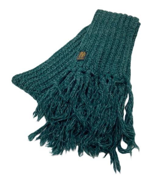 BATONER（バトナ―）BATONER (バトナ―) ローゲージフリンジマフラー　ニットマフラー　日本製 グリーン サイズ:実寸参照の古着・服飾アイテム