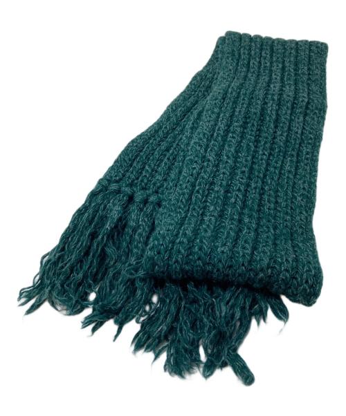BATONER（バトナ―）BATONER (バトナ―) ローゲージフリンジマフラー　ニットマフラー　日本製 グリーン サイズ:実寸参照の古着・服飾アイテム