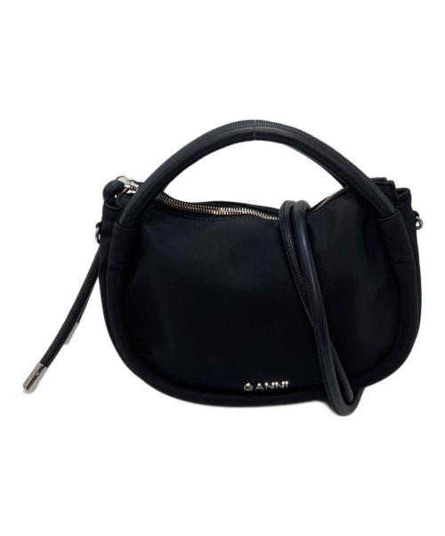 GANNI（ガニー）Ganni (ガニー) MINI KNOT ショルダーバッグ　レザーバッグ ブラック サイズ:実寸参照の古着・服飾アイテム
