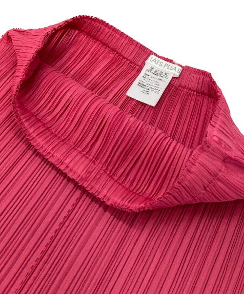 PLEATS PLEASE（プリーツプリーズ）PLEATS PLEASE (プリーツプリーズ) カットデザインプリーツスカート　ロングスカート ショッキングピンク サイズ:1の古着・服飾アイテム