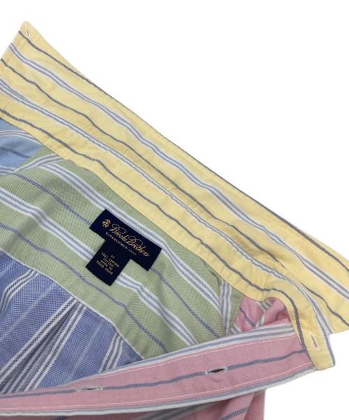 BROOKS BROTHERS（ブルックスブラザーズ）BROOKS BROTHERS (ブルックスブラザーズ) ゴールデンフリース刺繍ボタンダウンシャツ　ストライプ　マルチカラー マルチカラー サイズ:Mの古着・服飾アイテム