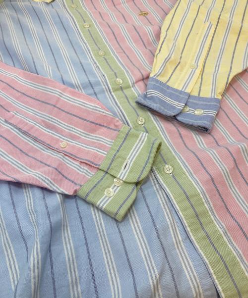 BROOKS BROTHERS（ブルックスブラザーズ）BROOKS BROTHERS (ブルックスブラザーズ) ゴールデンフリース刺繍ボタンダウンシャツ　ストライプ　マルチカラー マルチカラー サイズ:Mの古着・服飾アイテム