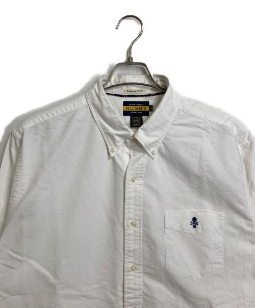Rugby Ralph Lauren（ラグビーラルフローレン）Rugby Ralph Lauren (ラグビーラルフローレン) ボタンダウンシャツ　コットンシャツ ホワイト サイズ:XXLの古着・服飾アイテム